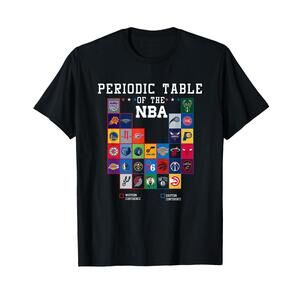 Nba Periodic Table Of The Nba Color East  West Conference T-Shirt
